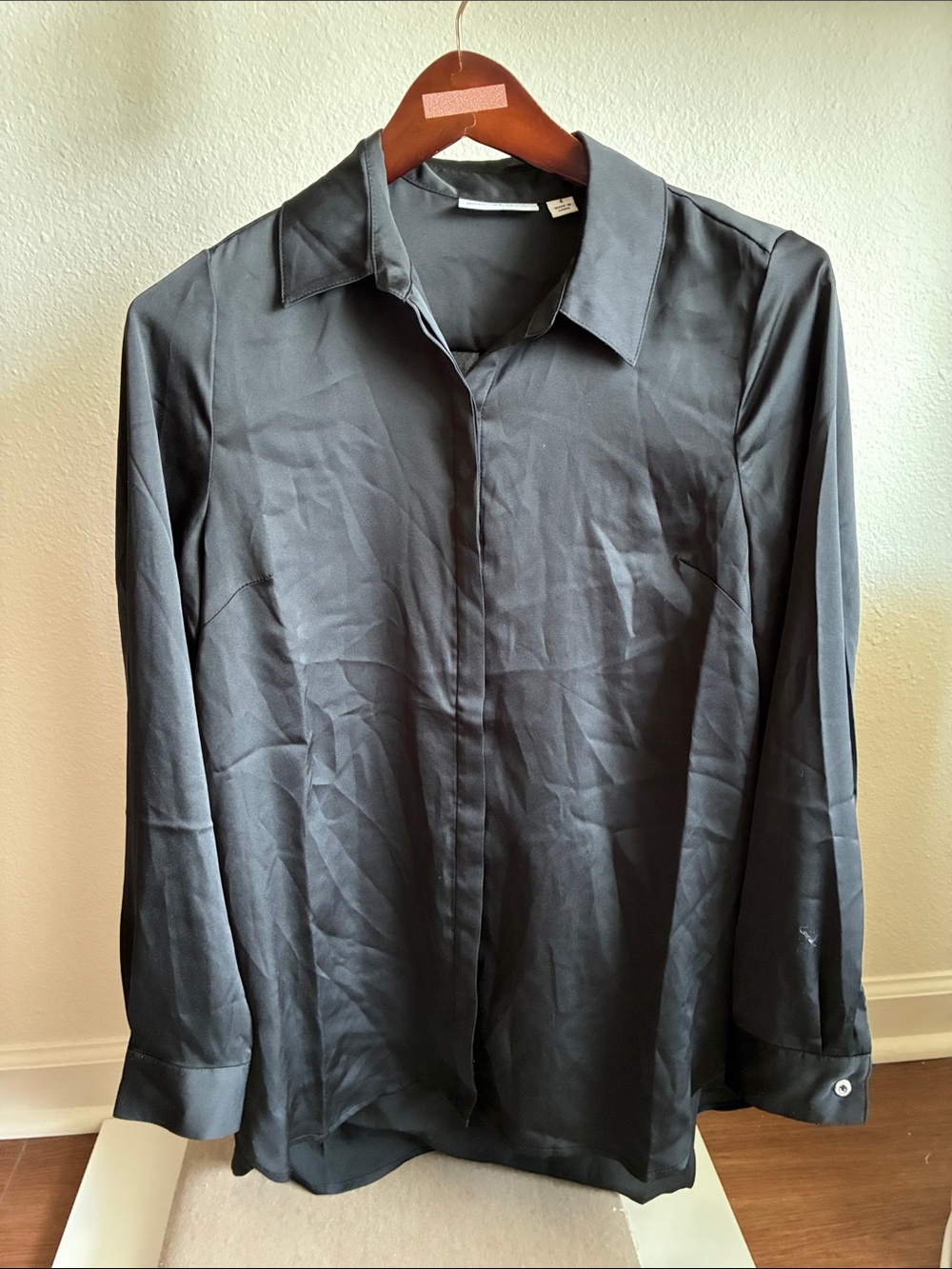 Susan Graver Silky Womenβs Dress Shirt - Hidden Placket